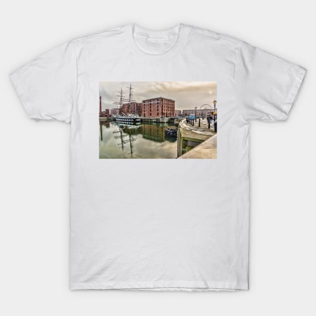Albert Dock reflections, Liverpool T-Shirt by millroadgirl